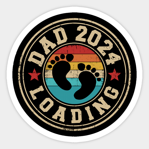 Dad 2024 loading vintage retro for new daddy fathers day Dad 2024